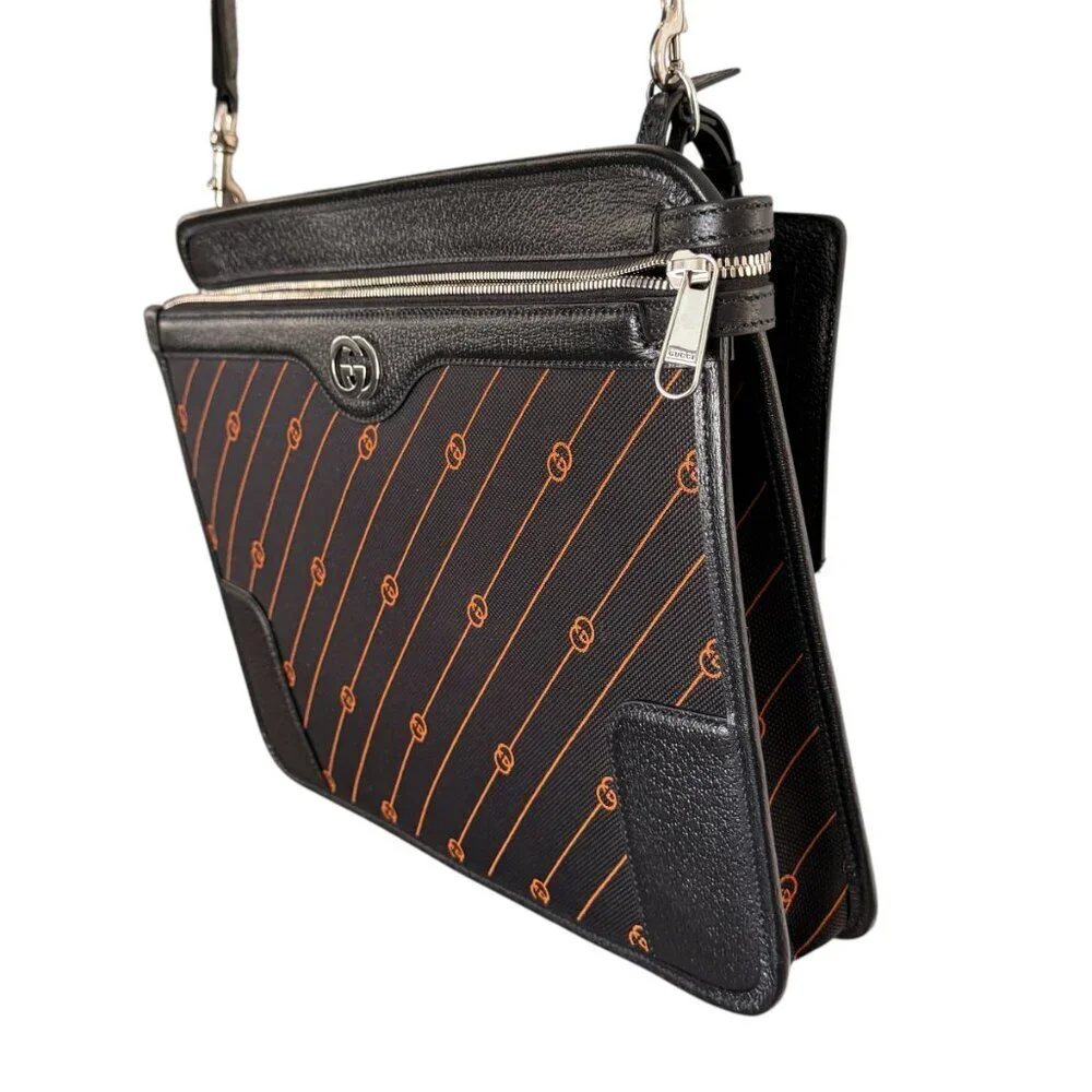 Gucci 752595 Unisex Interlocking Medium GG Messenger Bag‎